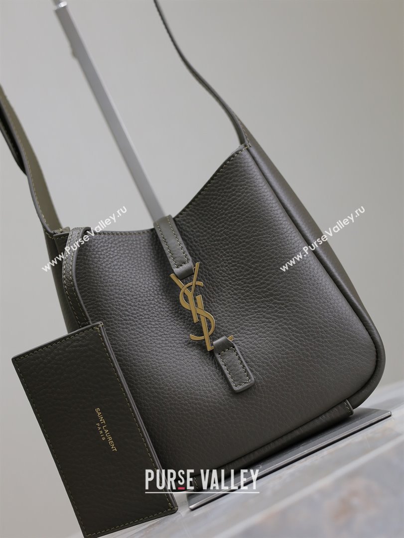 Saint Laurent LE 5 À 7 Supple Baby Mini Bag in Leather 809461 Musk Green 2025 (YY-250924121)