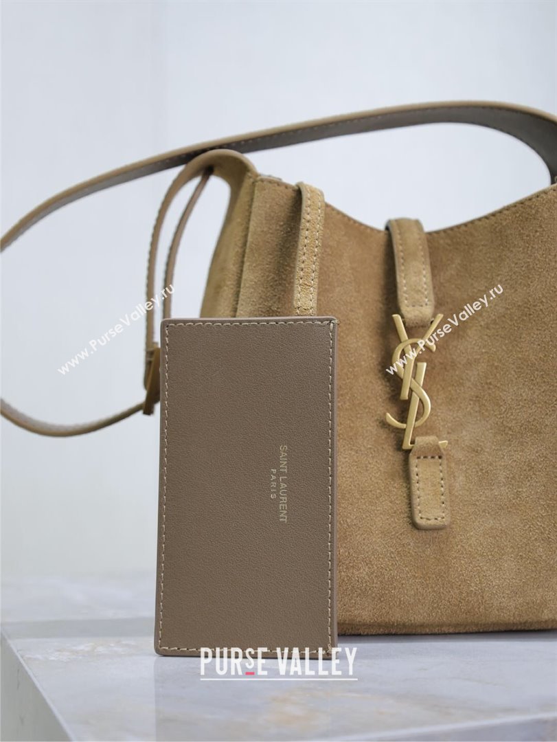 Saint Laurent LE 5 À 7 Supple Baby Mini Bag in Suede Beige 809461 2025 (YY-250924124)