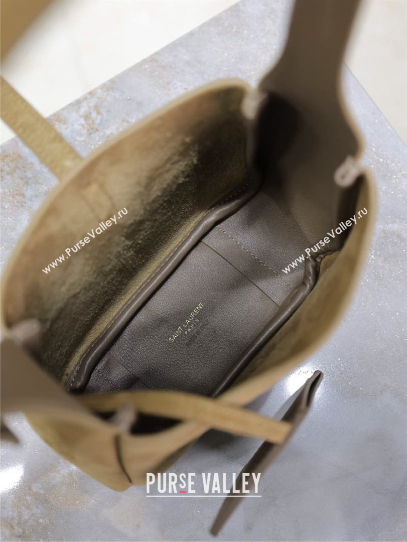 Saint Laurent LE 5 À 7 Supple Baby Mini Bag in Suede Beige 809461 2025 (YY-250924124)