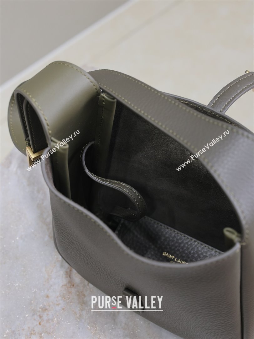 Saint Laurent LE 5 À 7 Supple Baby Mini Bag in Leather 809461 Musk Green 2025 (YY-250924121)