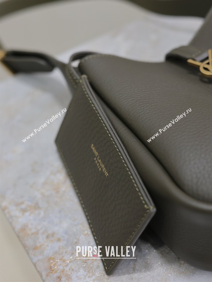 Saint Laurent LE 5 À 7 Supple Baby Mini Bag in Leather 809461 Musk Green 2025 (YY-250924121)
