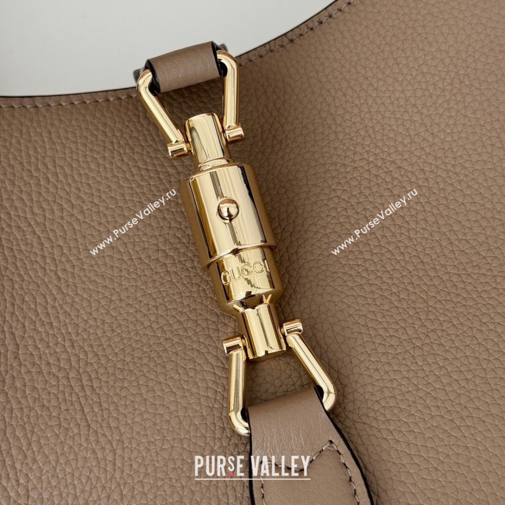 Gucci Jackie 1961 medium bag in Grainy Leather Beige 2025 810232 (DLH-250701029)