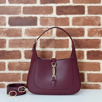 Gucci Jackie 1961 medium bag in Smooth Leather Dark Burgundy 2025 810232 (DLH-250701028)