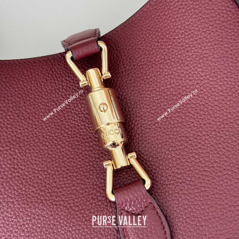 Gucci Jackie 1961 medium bag in Grainy Leather Red 2025 810232 (DLH-250701031)
