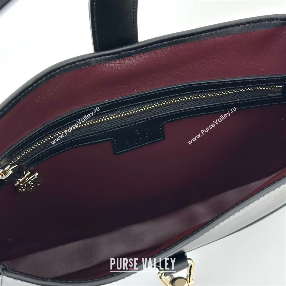 Gucci Jackie 1961 medium bag in Smooth Leather Black 2025 810232 (DLH-250701032)