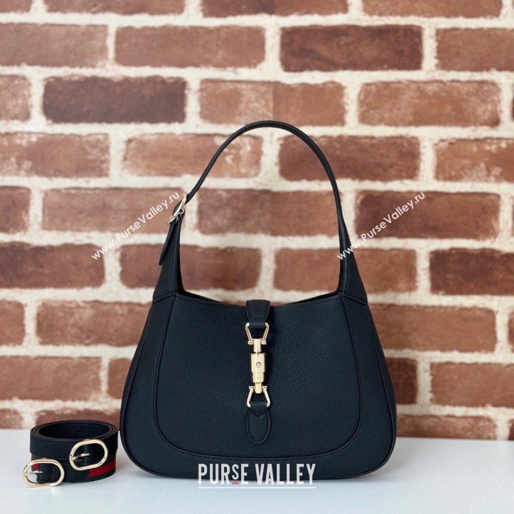 Gucci Jackie 1961 medium bag in Grainy Leather Black 2025 810232 (DLH-250701033)
