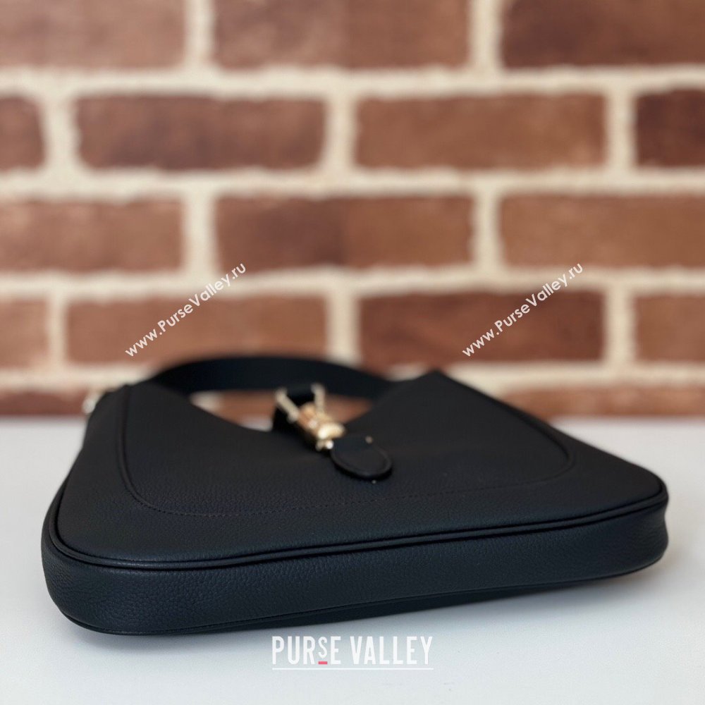 Gucci Jackie 1961 medium bag in Grainy Leather Black 2025 810232 (DLH-250701033)