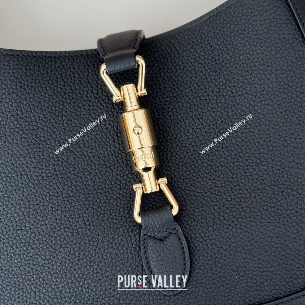 Gucci Jackie 1961 medium bag in Grainy Leather Black 2025 810232 (DLH-250701033)