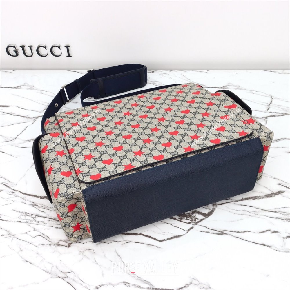 Gucci Large changing bag in Allover stars and hearts print GG Canvas 2025 811491 (DLH-250630102)