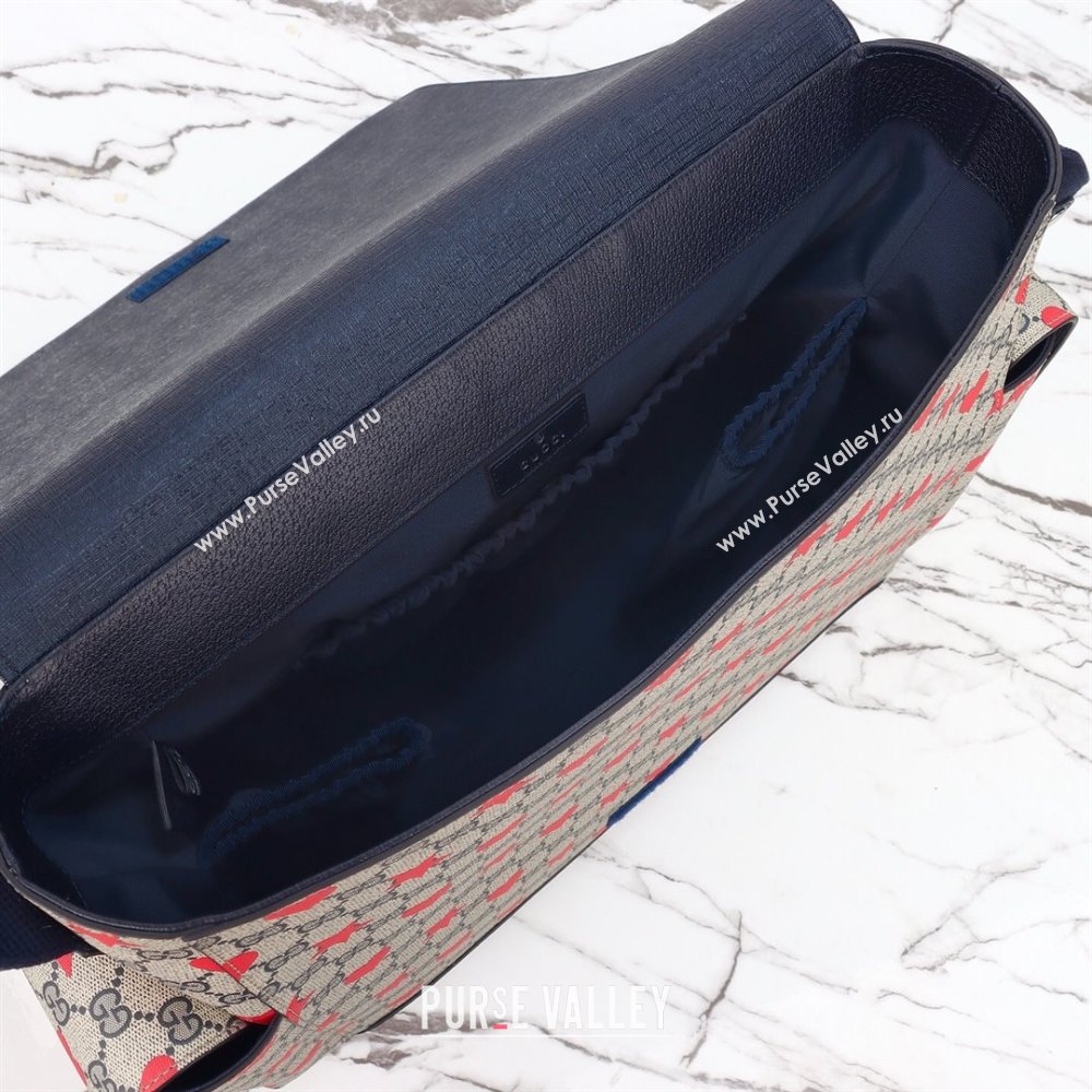Gucci Large changing bag in Allover stars and hearts print GG Canvas 2025 811491 (DLH-250630102)