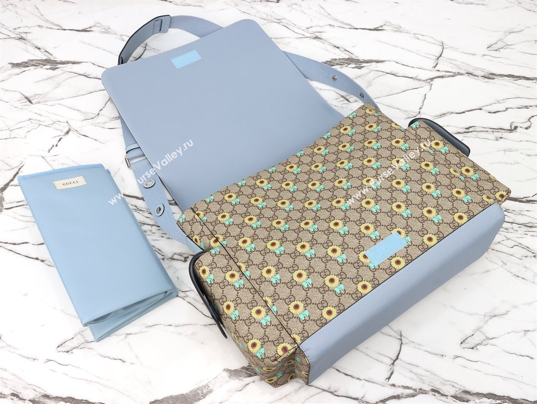 Gucci Large changing bag in Allover sunflower print GG Canvas 2025 811491 (DLH-250630103)