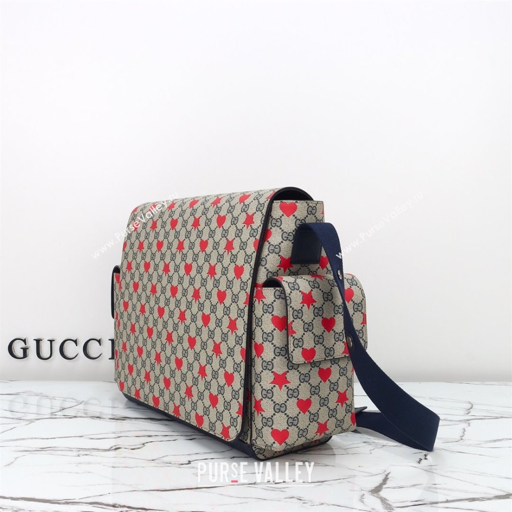 Gucci Large changing bag in Allover stars and hearts print GG Canvas 2025 811491 (DLH-250630102)