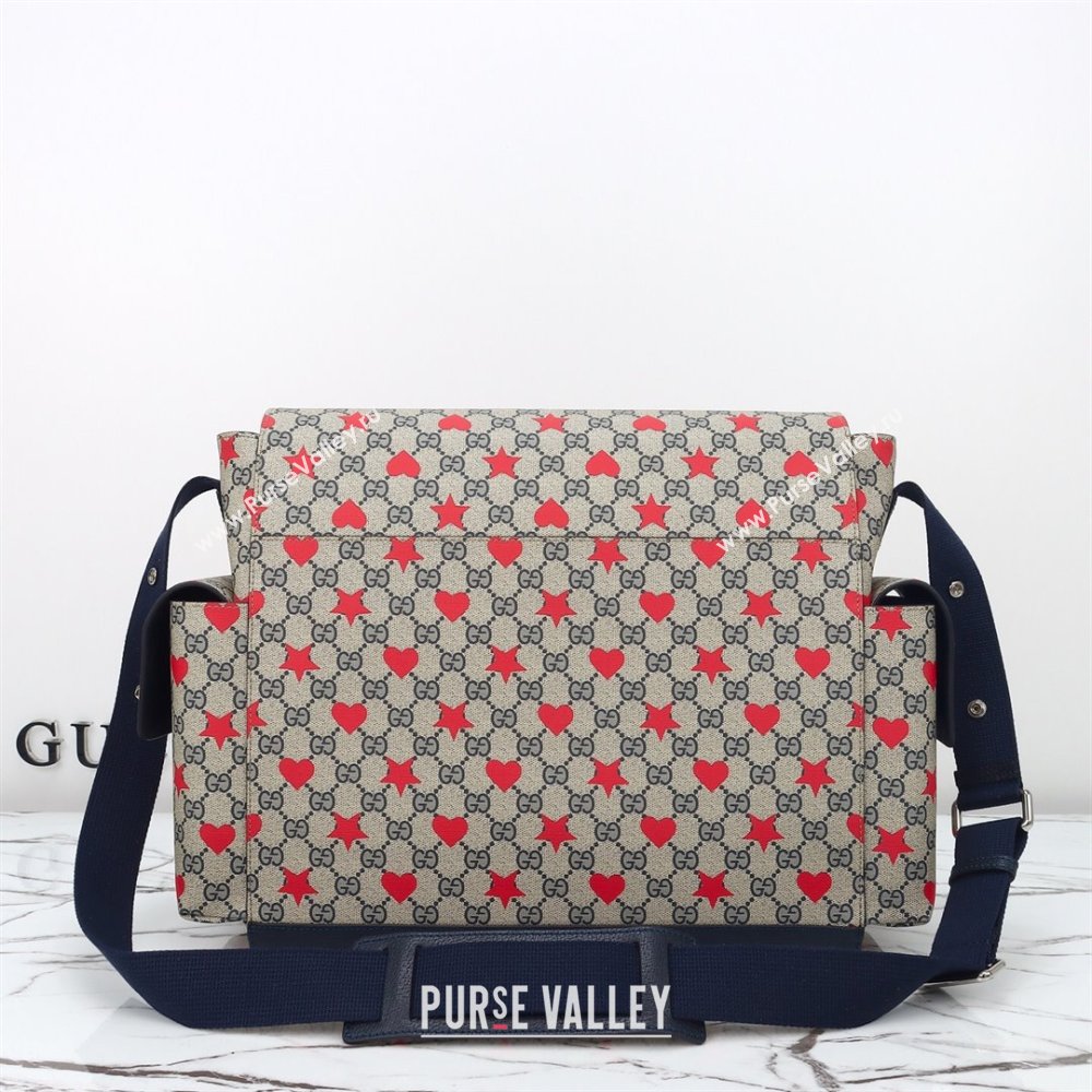 Gucci Large changing bag in Allover stars and hearts print GG Canvas 2025 811491 (DLH-250630102)
