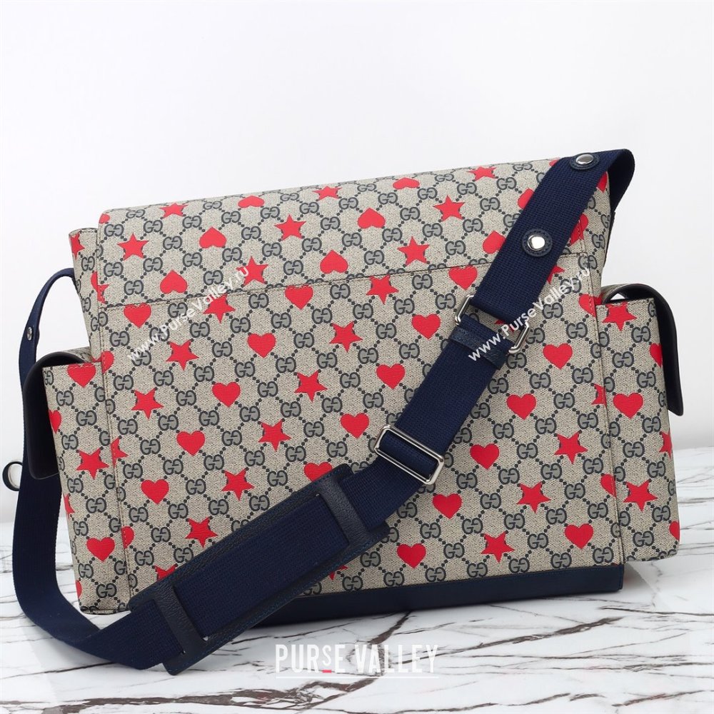 Gucci Large changing bag in Allover stars and hearts print GG Canvas 2025 811491 (DLH-250630102)