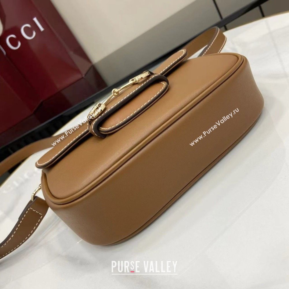 Gucci Horsebit 1955 Leather Mini Shoulder Bag Brown 2025 815205 (DLH-250930032)
