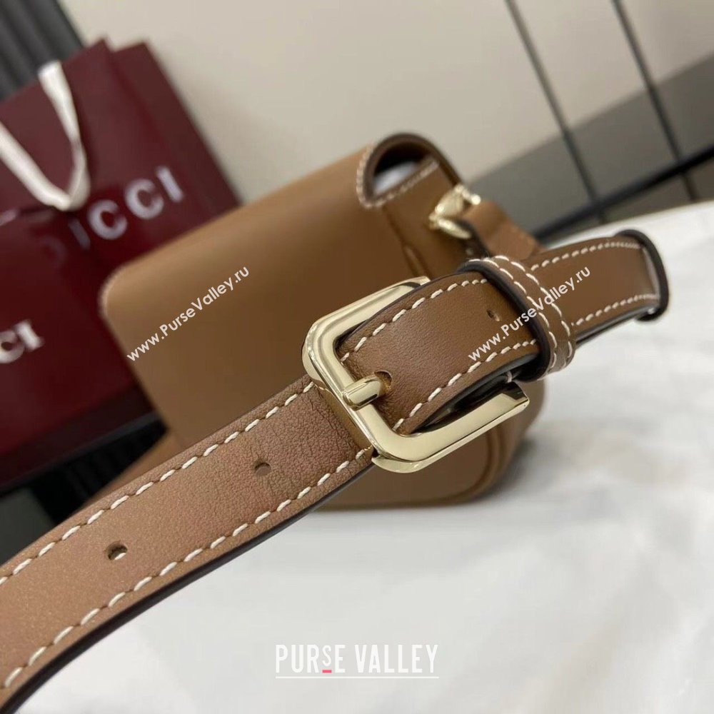 Gucci Horsebit 1955 Leather Mini Shoulder Bag Brown 2025 815205 (DLH-250930032)
