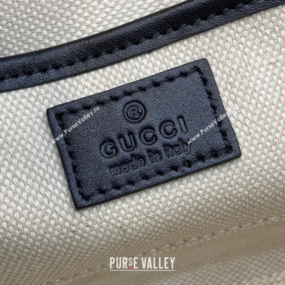 Gucci Horsebit 1955 Leather Small Top Handle Bag Black 2024 815206 (XLU-250117088)