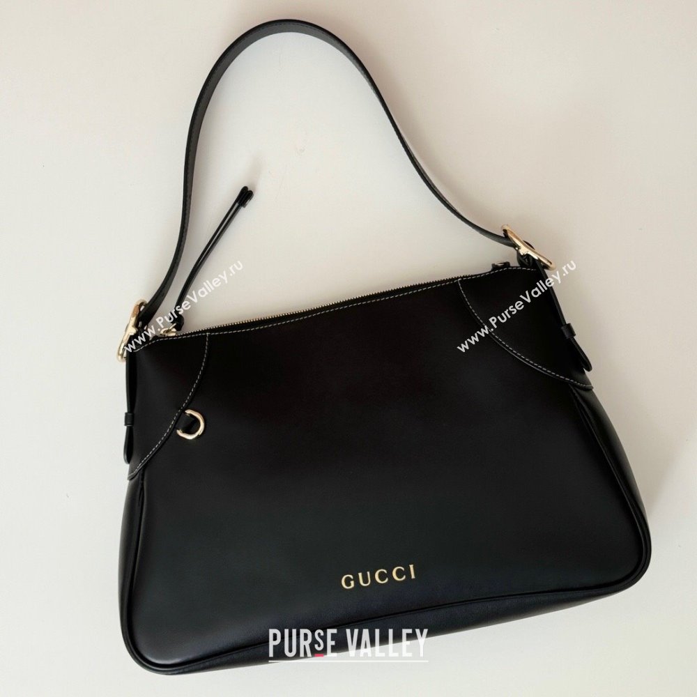 Gucci Ophidia Black Leather Medium Shoulder bag 815217 2024 (DLH-240924059)