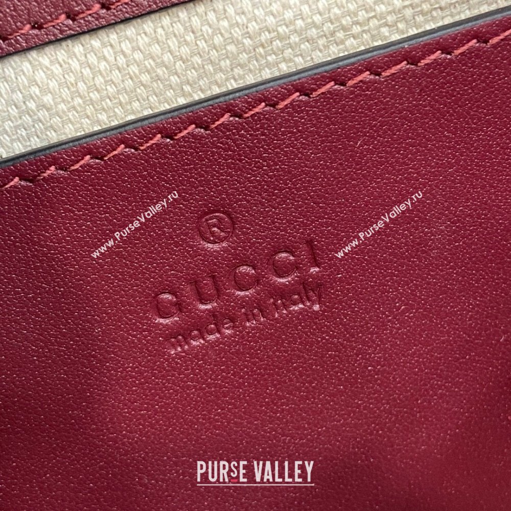 Gucci Blondie Mini Shoulder bag in Suede 815700 Red/Burgundy 2024 (XLU-241211031)