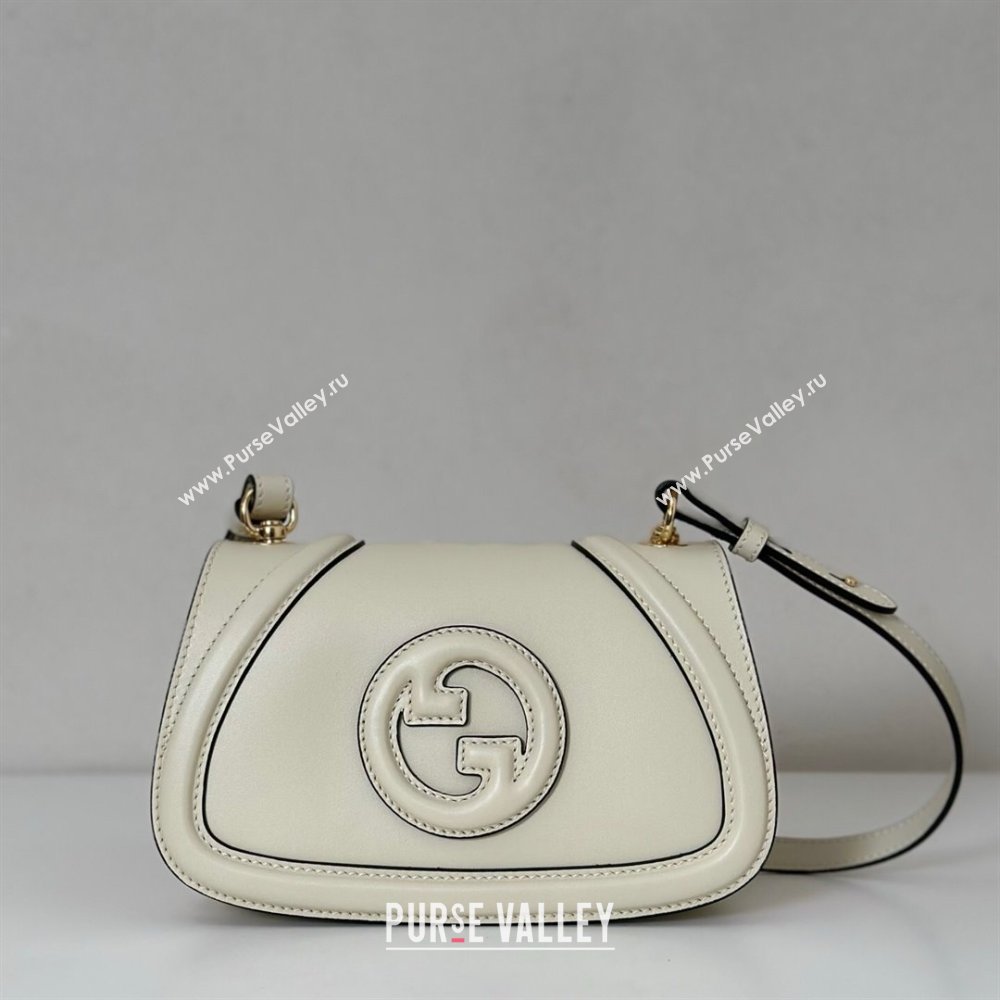 Gucci Blondie Small Shoulder bag in Smooth Leather 815700 White 2025 (DLH-250701026)