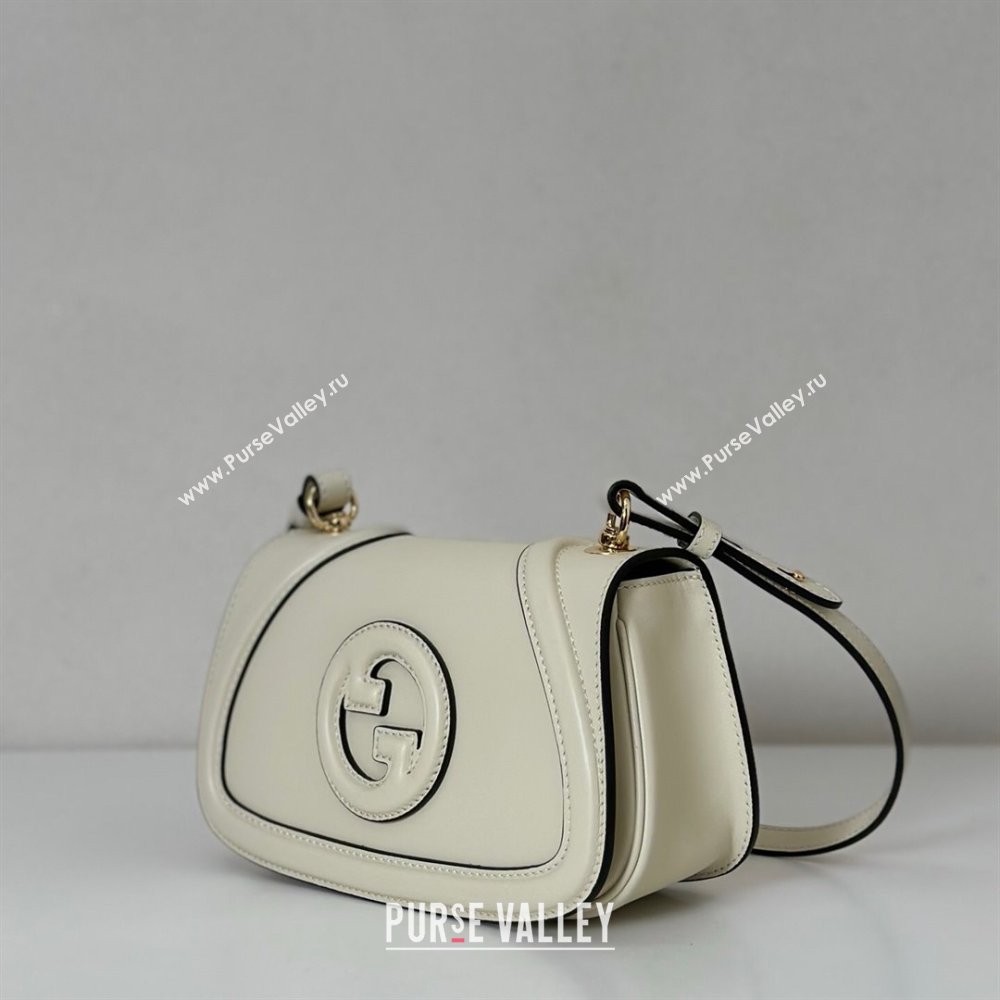 Gucci Blondie Small Shoulder bag in Smooth Leather 815700 White 2025 (DLH-250701026)