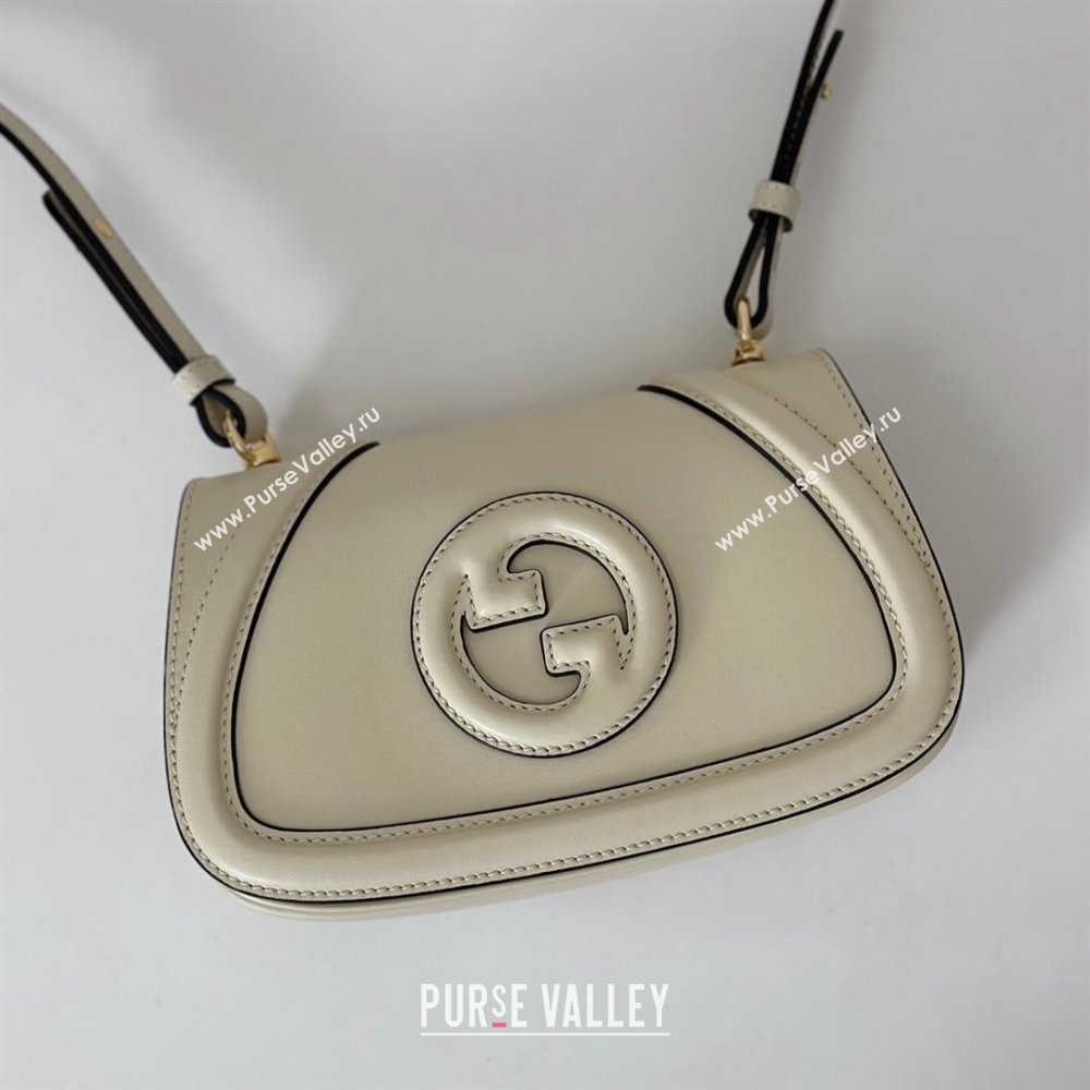 Gucci Blondie Small Shoulder bag in Smooth Leather 815700 White 2025 (DLH-250701026)