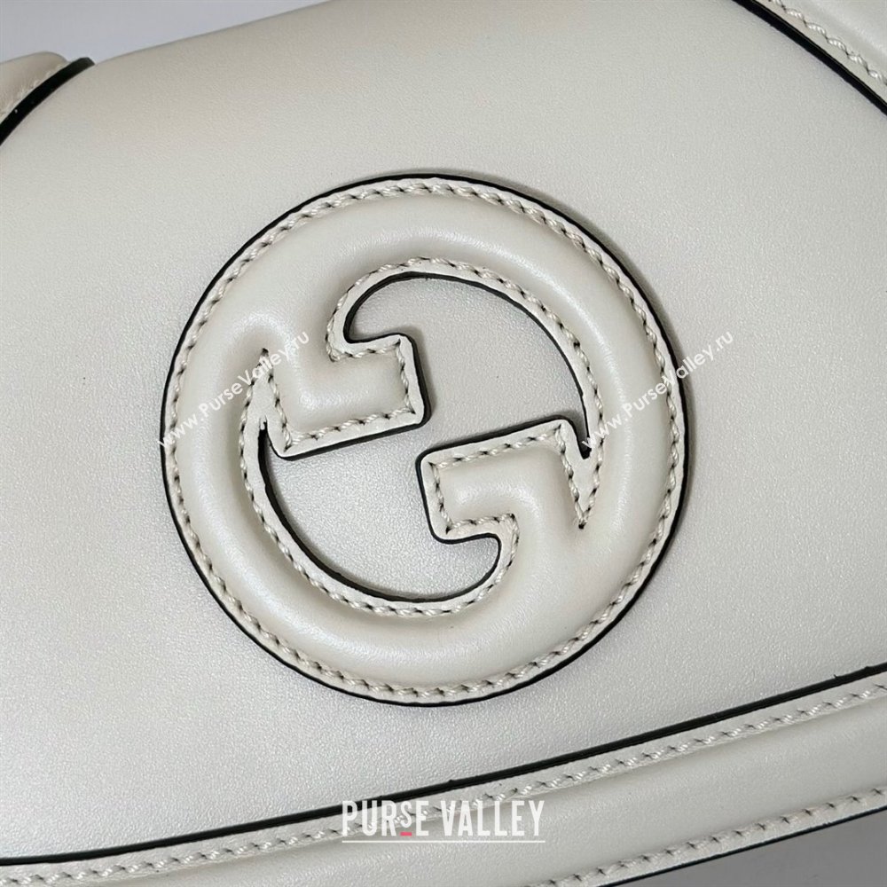 Gucci Blondie Small Shoulder bag in Smooth Leather 815700 White 2025 (DLH-250701026)