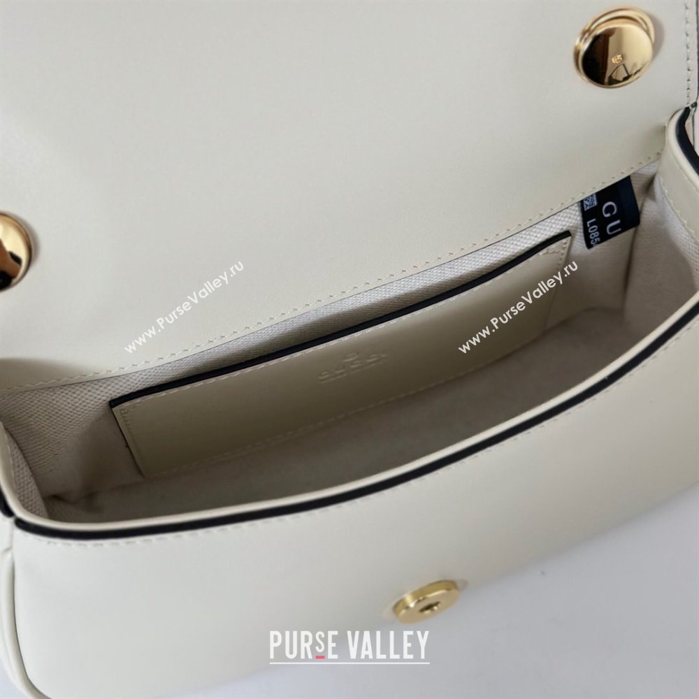 Gucci Blondie Small Shoulder bag in Smooth Leather 815700 White 2025 (DLH-250701026)