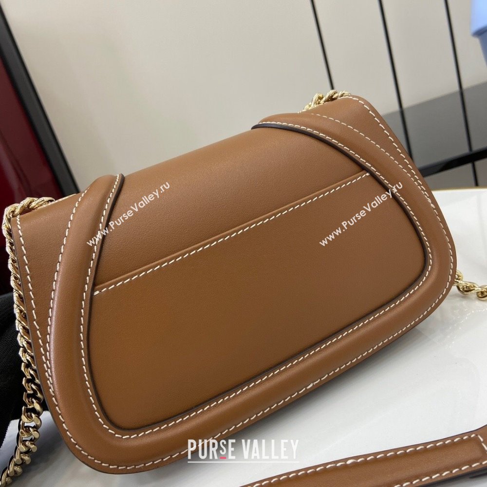 Gucci Blondie Leather Mini Shoulder Bag Brown 2024 815711 (XLU-241104041)