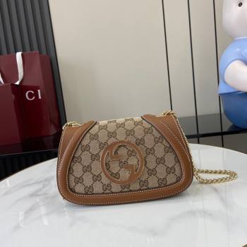 Gucci Blondie GG Canvas Mini Shoulder Bag Beige/Brown 2024 815711 (XLU-241104044)