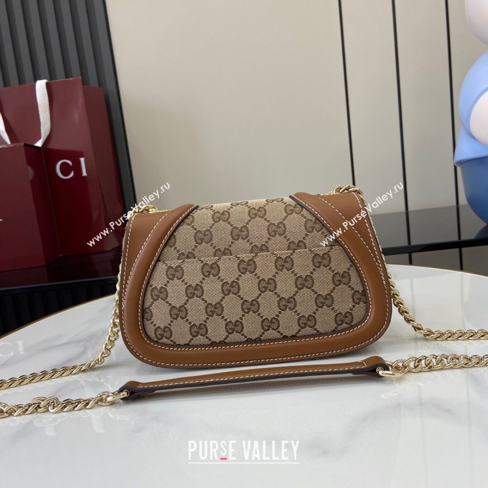 Gucci Blondie GG Canvas Mini Shoulder Bag Beige/Brown 2024 815711 (XLU-241104044)