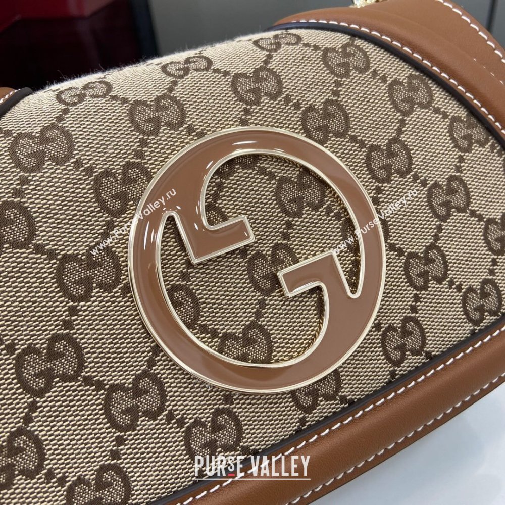 Gucci Blondie GG Canvas Mini Shoulder Bag Beige/Brown 2024 815711 (XLU-241104044)