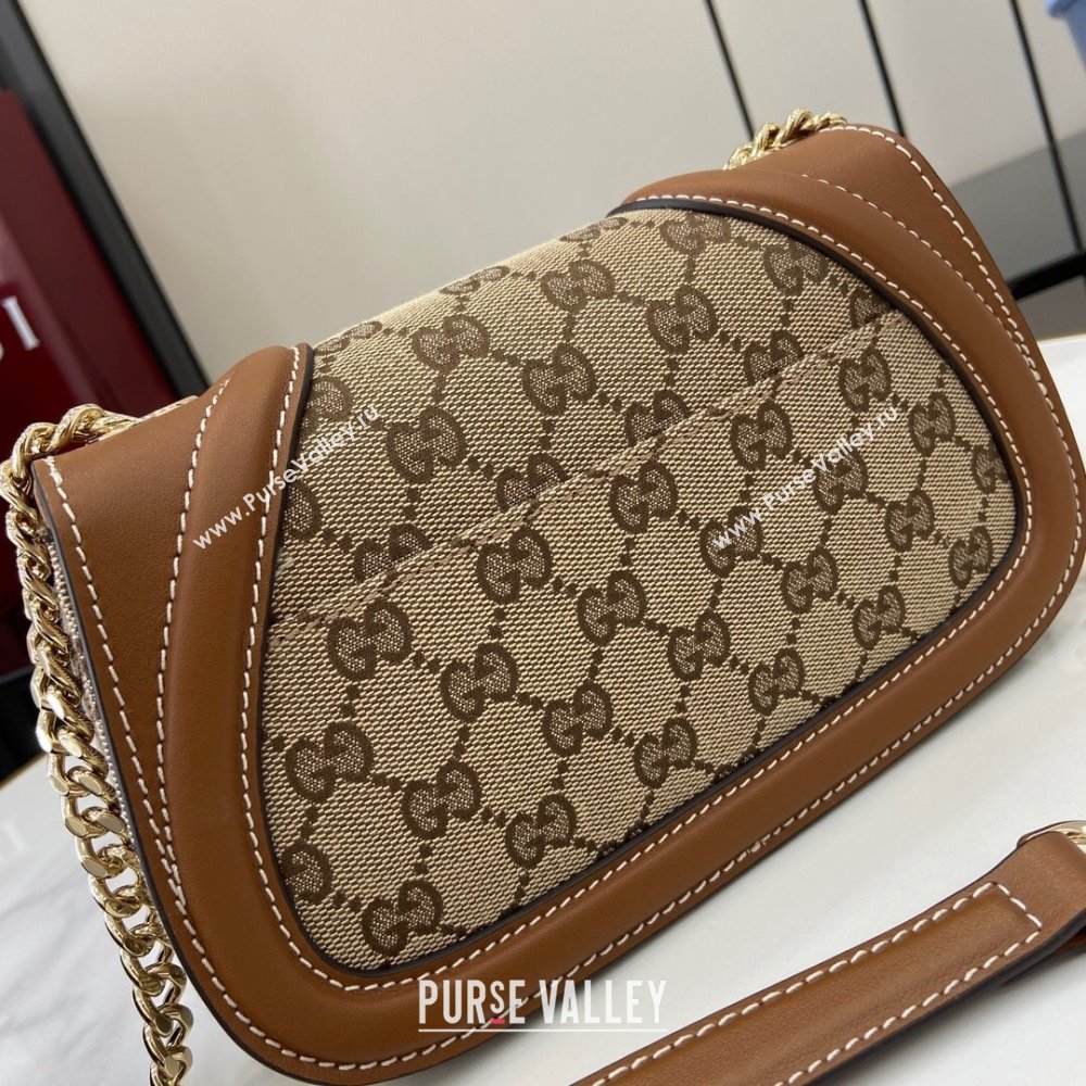 Gucci Blondie GG Canvas Mini Shoulder Bag Beige/Brown 2024 815711 (XLU-241104044)