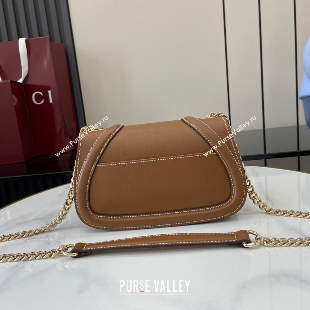 Gucci Blondie Leather Mini Shoulder Bag Brown 2024 815711 (XLU-241104041)