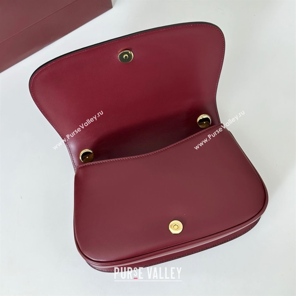 Gucci Blondie woven leather medium top handle bag Burgundy 2025 815714 (DLH-250701019)