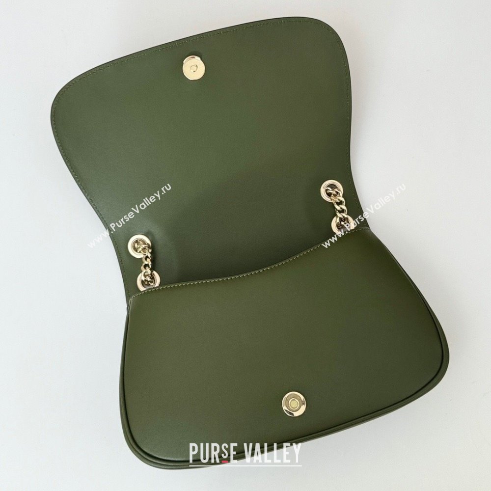 Gucci Blondie Suede Small Shoulder Bag Green 2024 815715 (DLH-250117101)