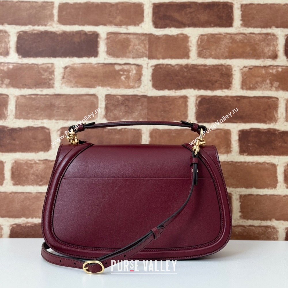 Gucci Blondie Leather Medium Top Handle Bag 815719 Burgundy 2024 (DLH-250117095)