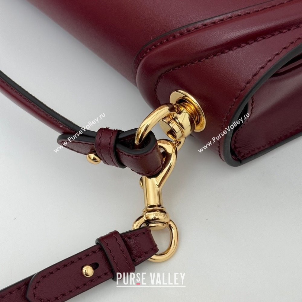Gucci Blondie Leather Medium Top Handle Bag 815719 Burgundy 2024 (DLH-250117095)