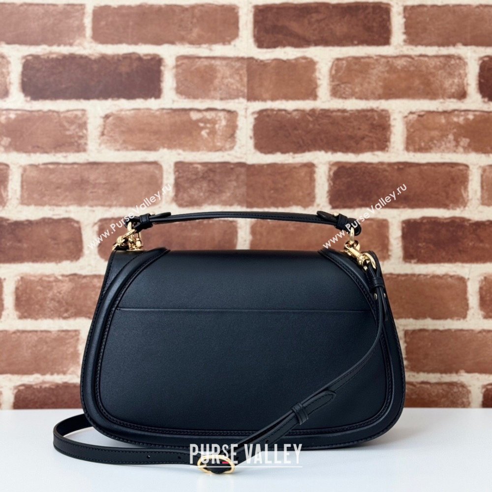 Gucci Blondie Leather Medium Top Handle Bag 815719 Black 2024 (DLH-250117093)