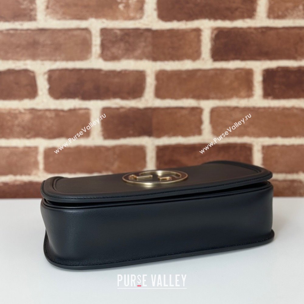 Gucci Blondie Leather Medium Top Handle Bag 815719 Black 2024 (DLH-250117093)