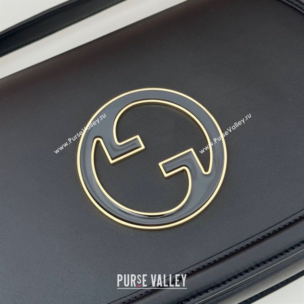 Gucci Blondie Leather Medium Top Handle Bag 815719 Black 2024 (DLH-250117093)