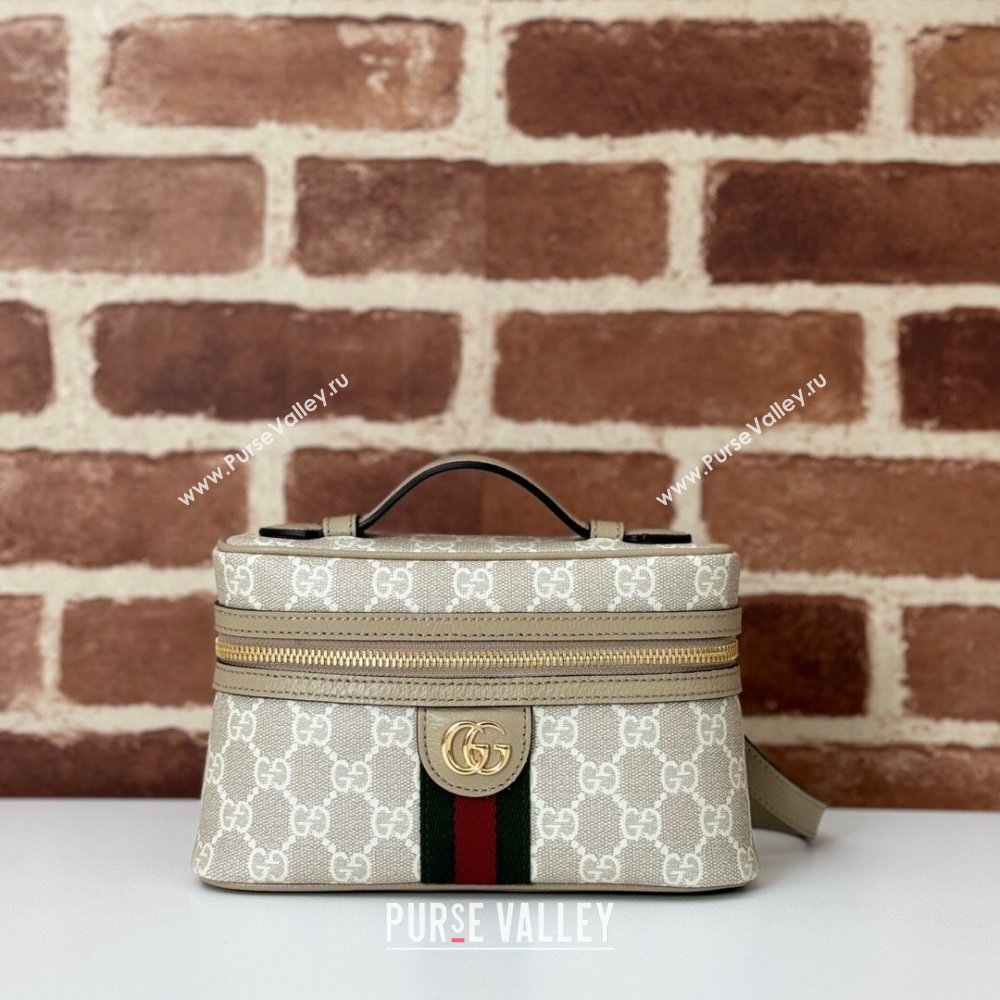 Gucci Ophidia GG Canvas Super Mini Shoulder Bag Beige/Oatmeal 2024 816357 (DLH-241104031)