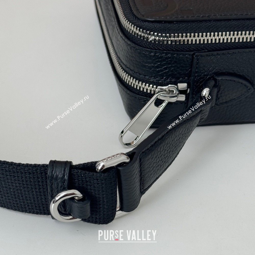 Gucci Mens Jumbo GG Leather Mini Bag Black 2025 816958 (DLH-250117052)