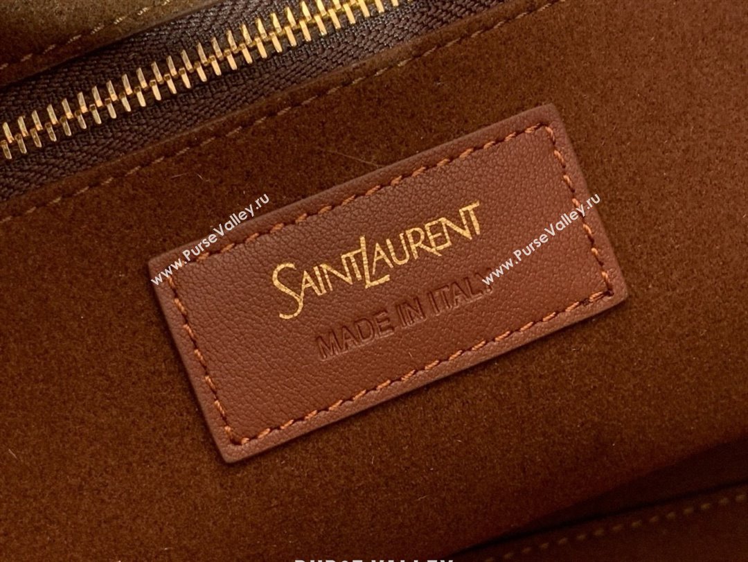 Saint Laurent Y Tote Bag in Suede Dark Brown 2025 817602 (YY-250802026)