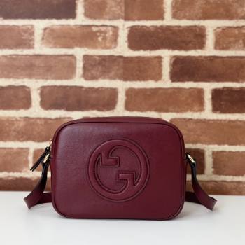 Gucci Blondie Leather Mini Shoulder Bag Ancora Red 2024 820429 (DLH-241211096)