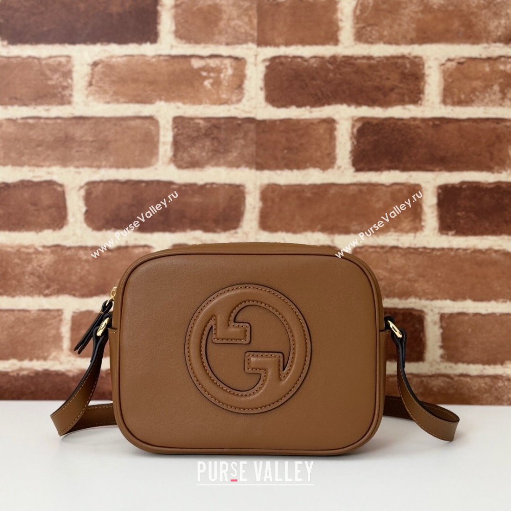 Gucci Blondie Leather Mini Shoulder Bag Brown 2024 820429 (DLH-241211097)