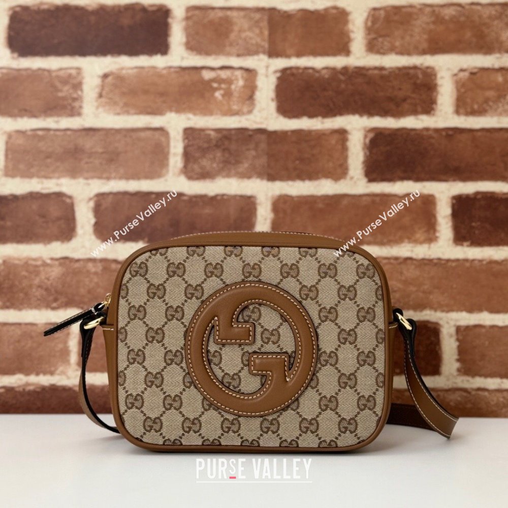 Gucci Blondie GG Canvas Mini Shoulder Bag Brown 2024 820429 (DLH-241211093)