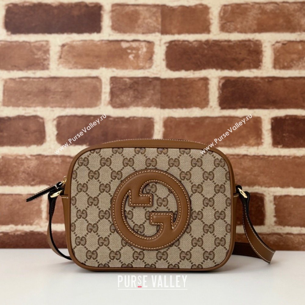 Gucci Blondie GG Canvas Mini Shoulder Bag Brown 2024 820429 (DLH-241211093)