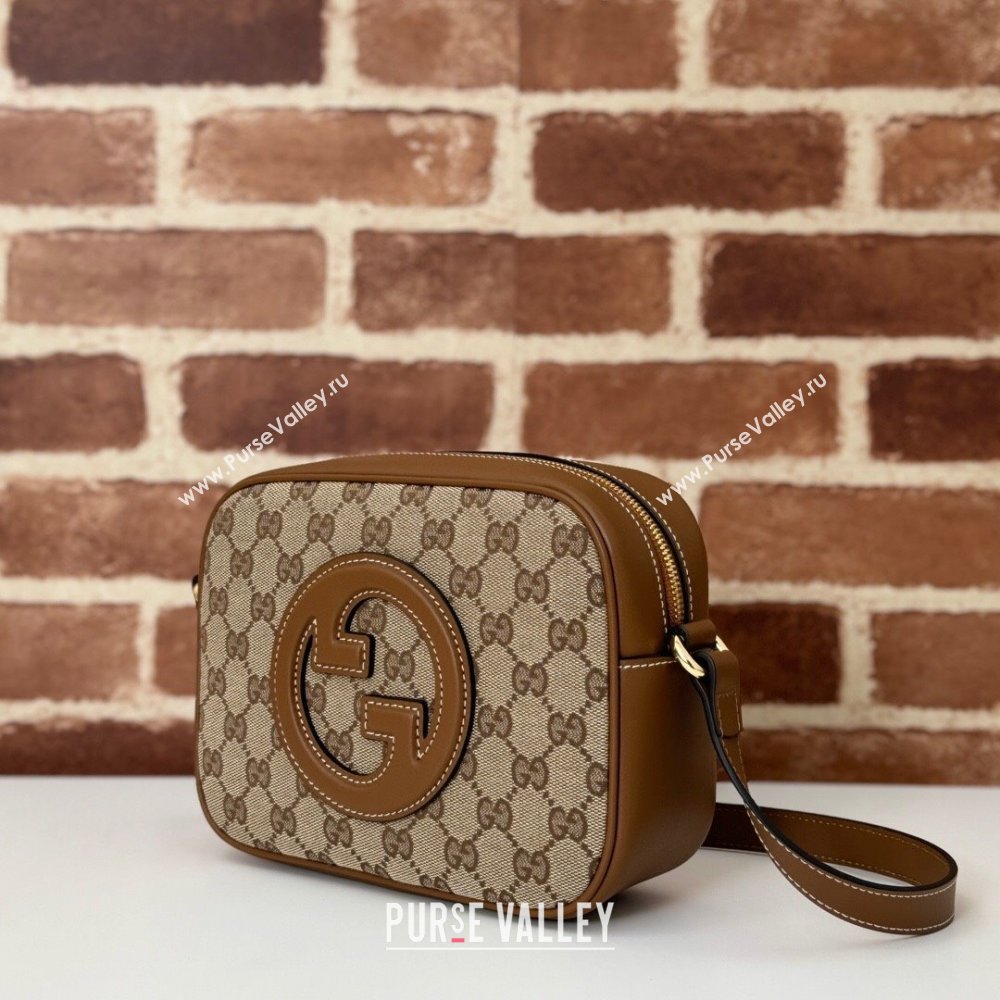 Gucci Blondie GG Canvas Mini Shoulder Bag Brown 2024 820429 (DLH-241211093)