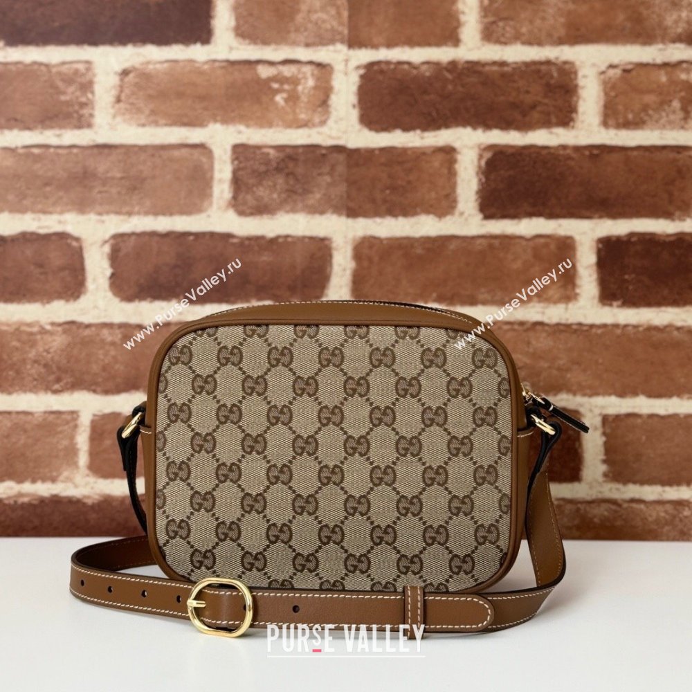 Gucci Blondie GG Canvas Mini Shoulder Bag Brown 2024 820429 (DLH-241211093)